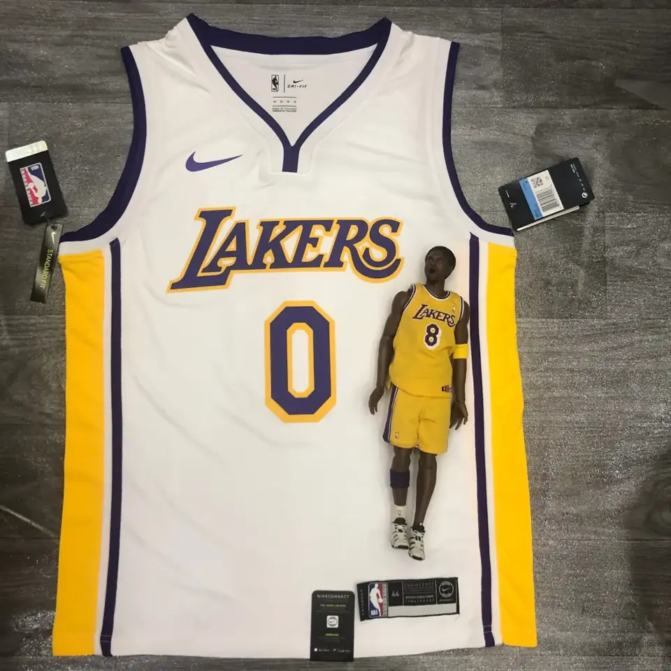Los Angeles Lakers blanco cuello en V nº 0 Kyle Kuzma