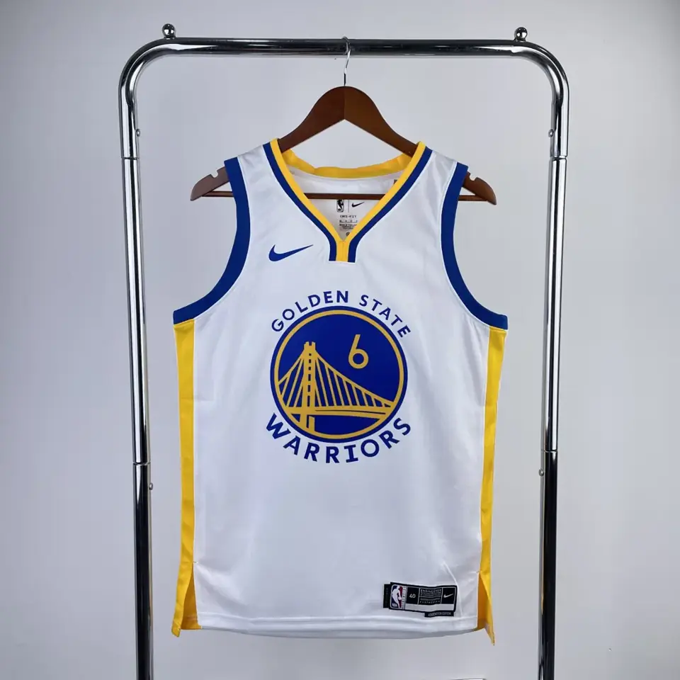 Temporada 23 Warriors cuello en V blanco número 6 Nick Young