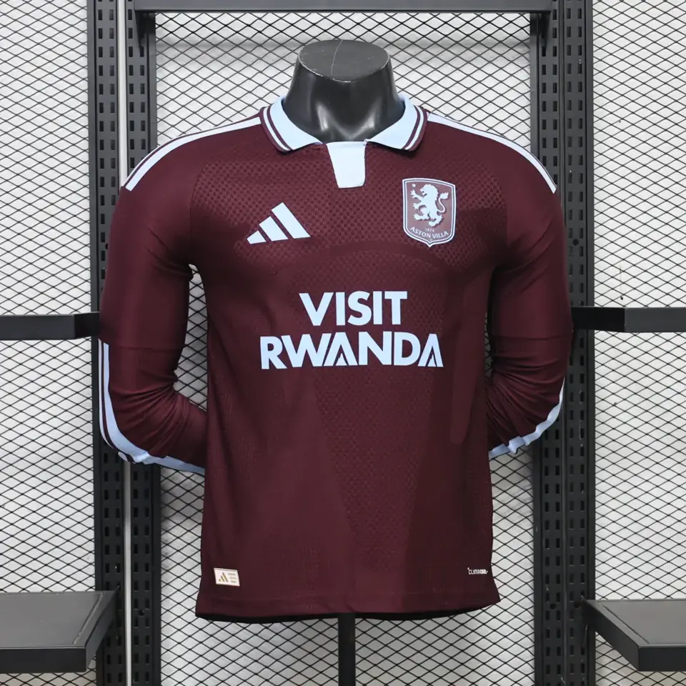 Camiseta de manga larga del Aston Villa (con publicidad) 26-27 Tallas S-3XL