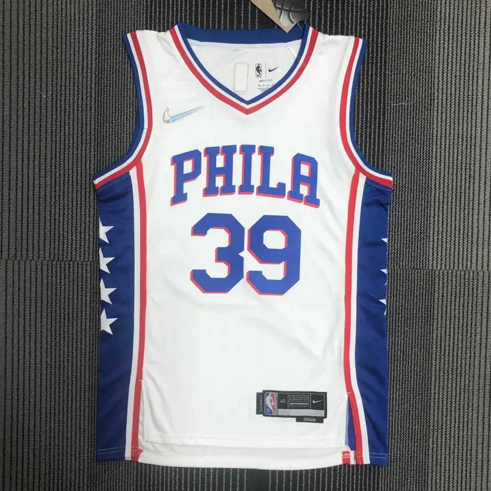 75.º aniversario Philadelphia 76ers blanco de cuello en V n.º 39 Dwight Howard