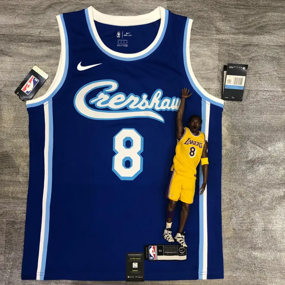 Los Angeles Lakers Noche Latina retro edición colaboración con cantante azul número 8 Kobe Bryant