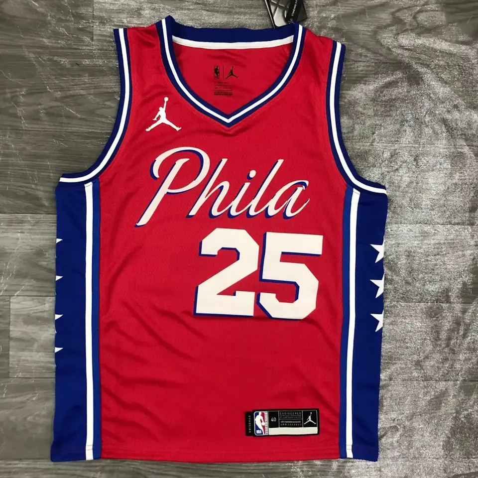 Temporada 21 76ers temática Jordan rojo nº 25 Simmons
