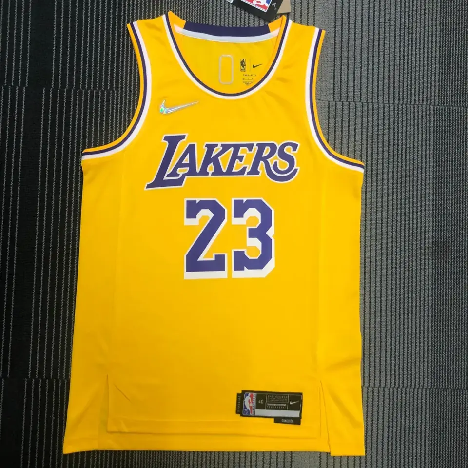 75º aniversario Lakers de Los Ángeles amarillo número 23 LeBron James
