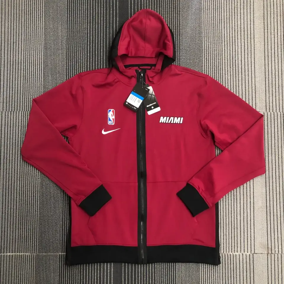Producto auténtico de tienda oficial internacional: versión de jugador GI chaqueta de calentamiento de los Heat de Miami