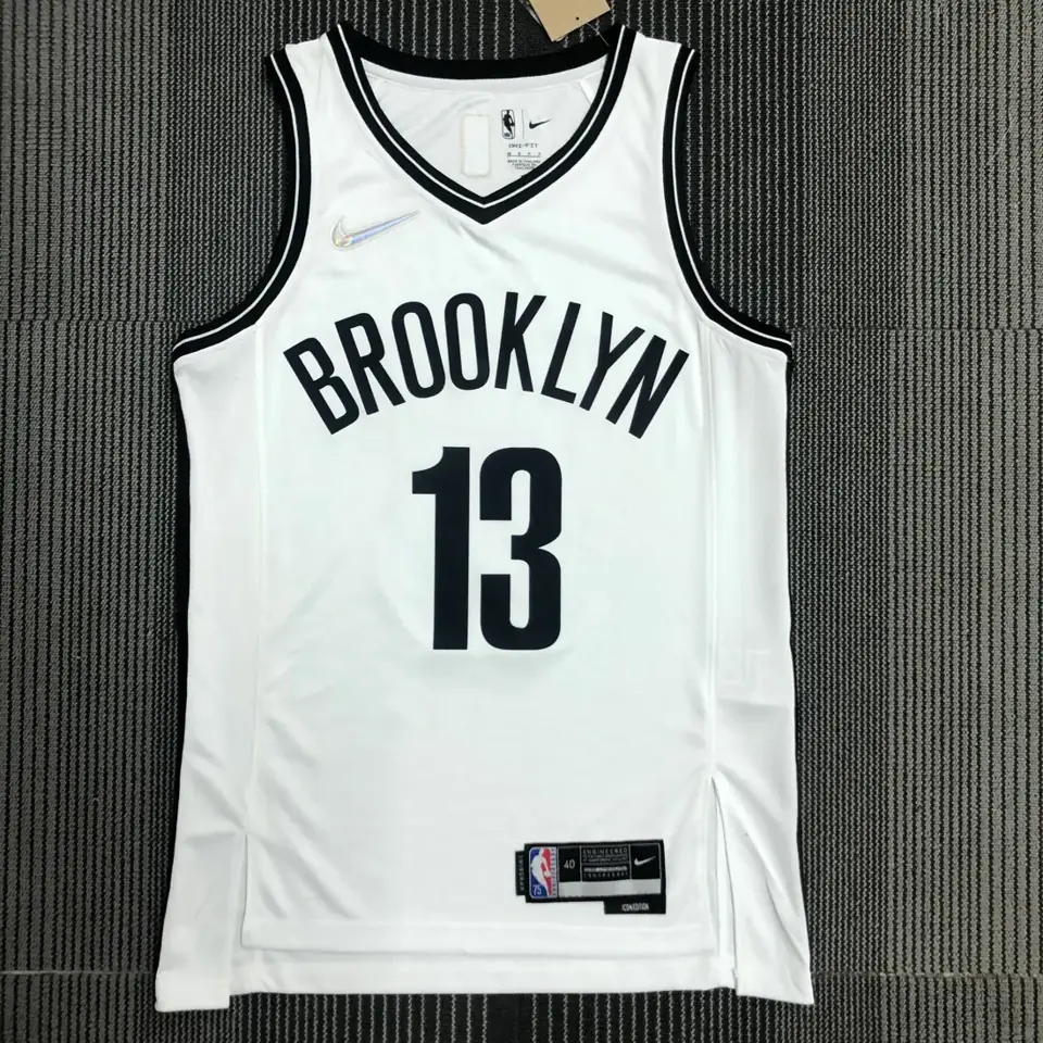 75 aniversario Nets blanco número 13 Harden