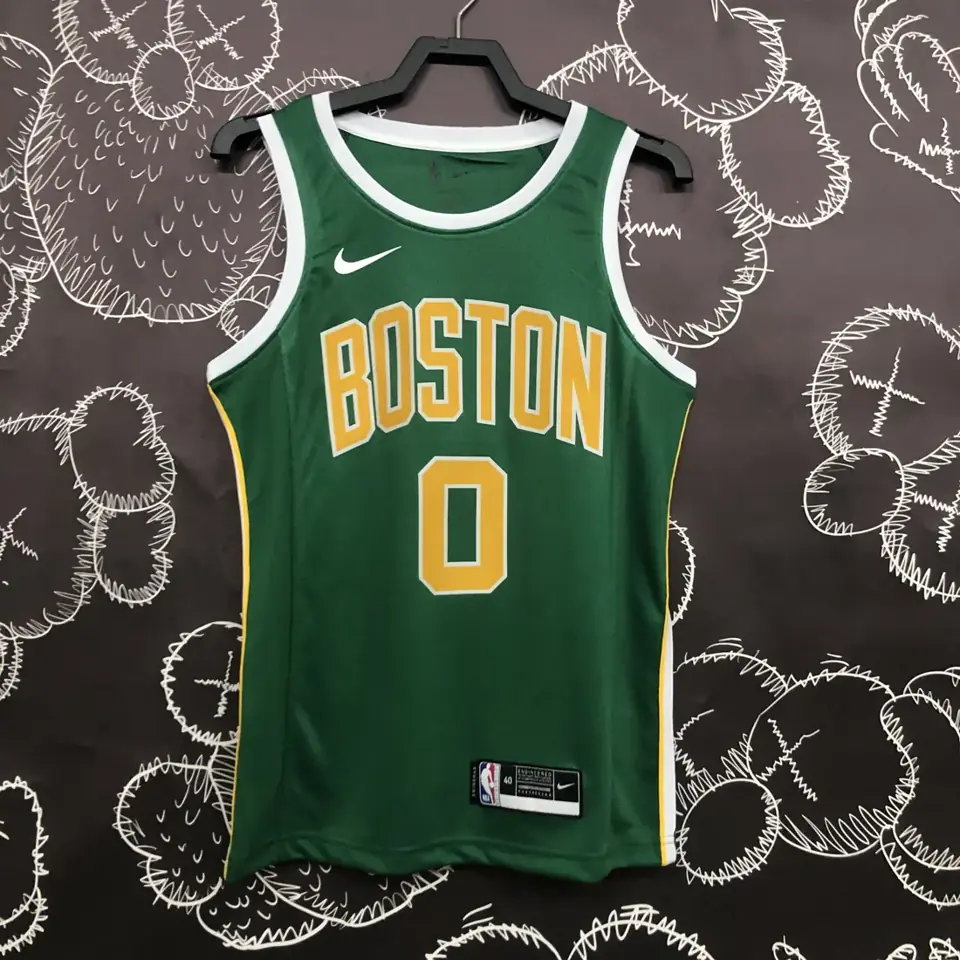 Celtics verde y dorado número 0 Tatum