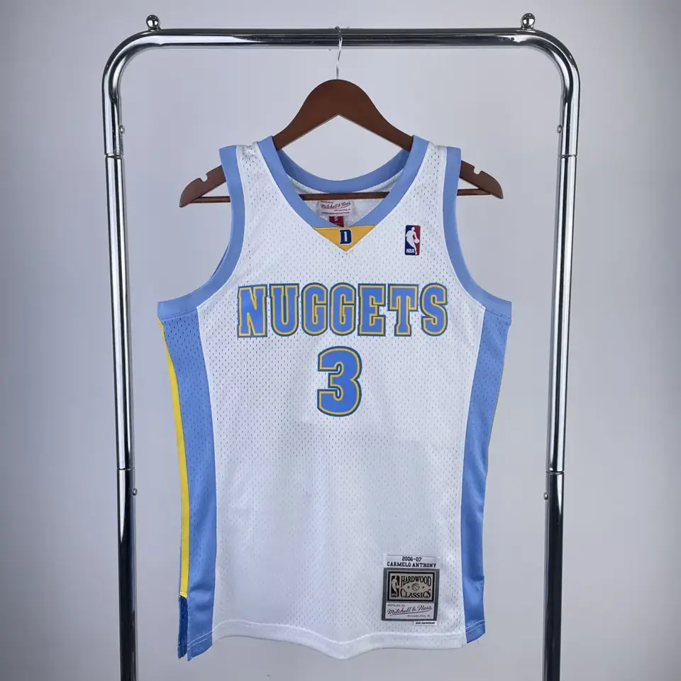 MN camiseta retro termosellada: SW Denver Nuggets temporada 06/07 blanco n.º 3 Iverson
