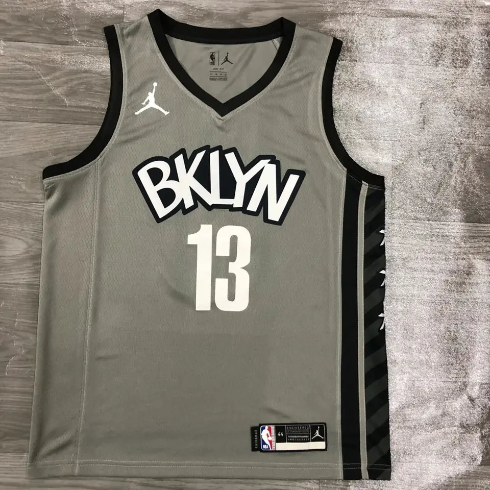 Temporada 21 Brooklyn Nets camiseta gris temática Jordan nº 13 James Harden