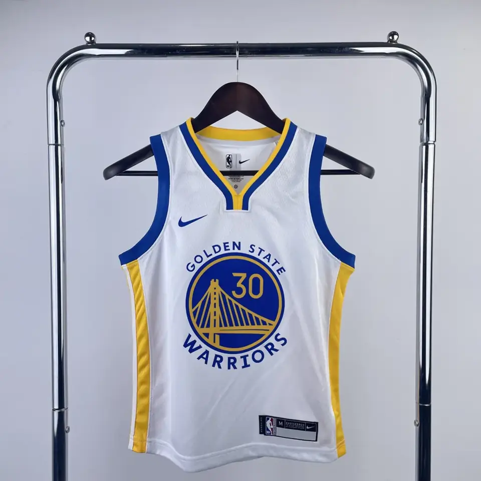 Juvenil/niños: Warriors blanco número 30 Curry