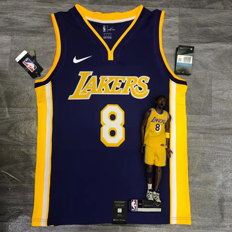 Los Angeles Lakers morado de cuello en V nº 8 Kobe