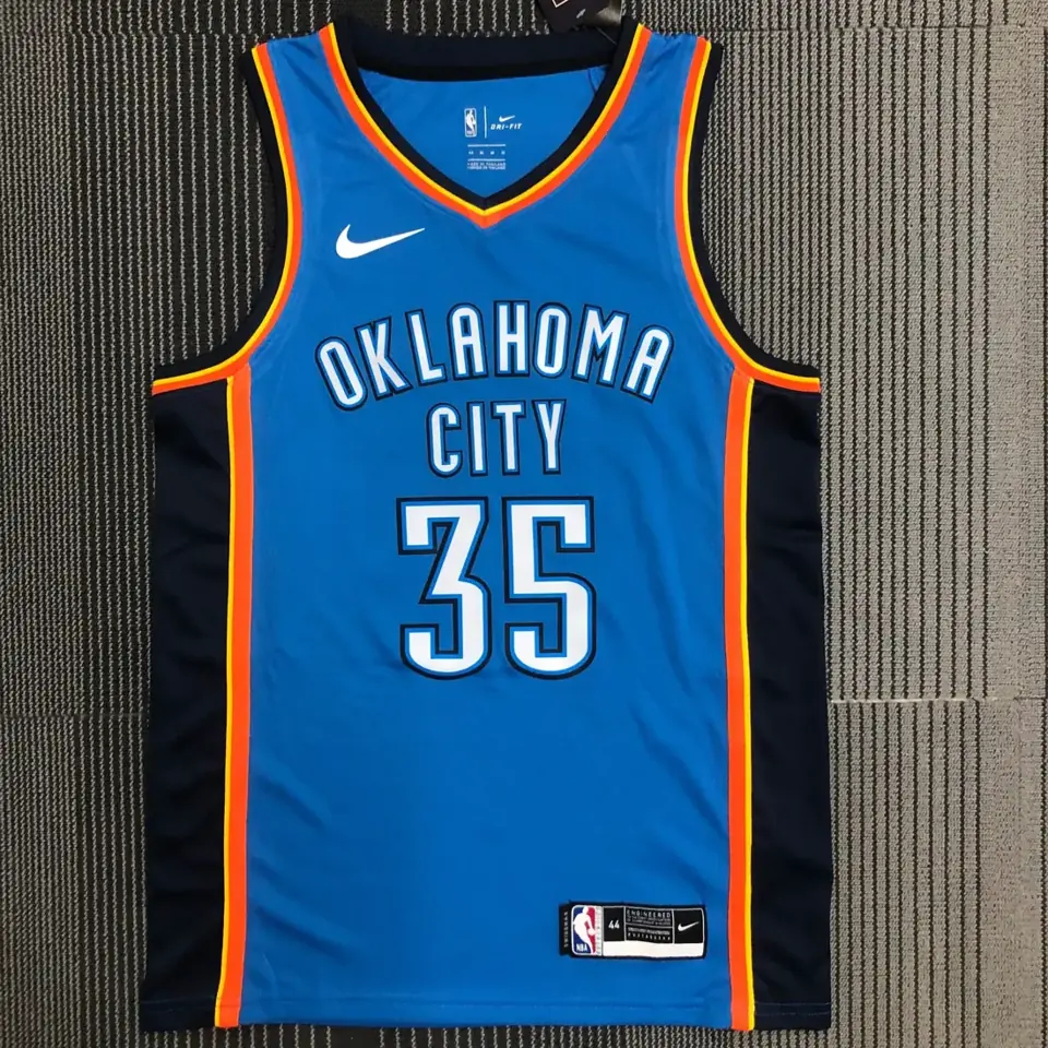 Camiseta azul de los Thunder n.º 35 Durant