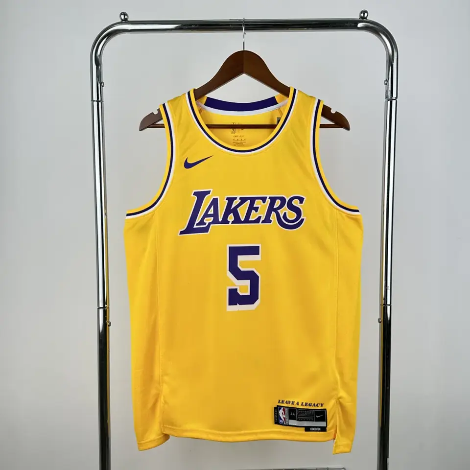 Temporada 23 Lakers cuello redondo amarillo número 5 Ayton