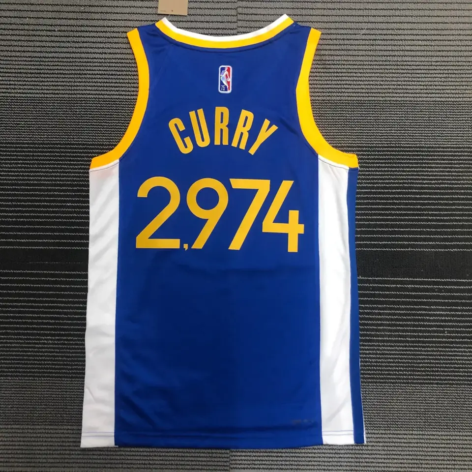 75.º aniversario Warriors cuello en V azul 2974 Curry