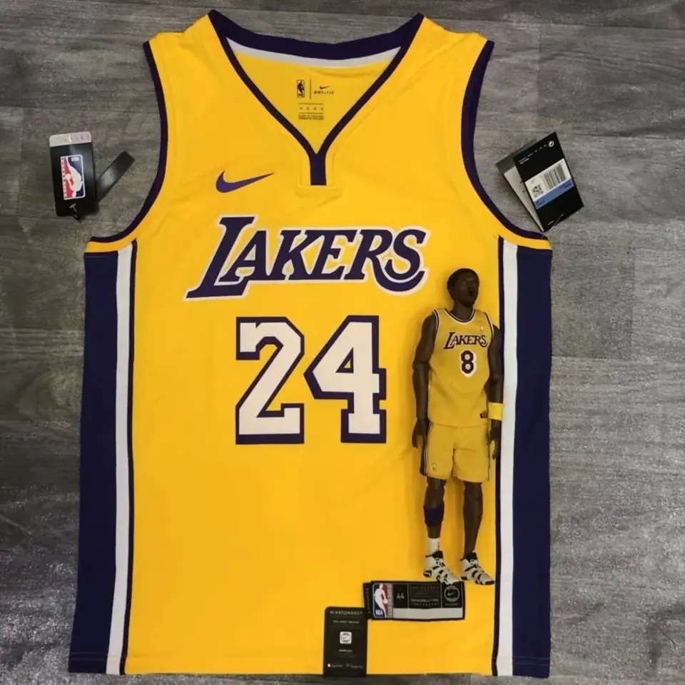 Los Angeles Lakers amarillo cuello en V nº 24 Kobe