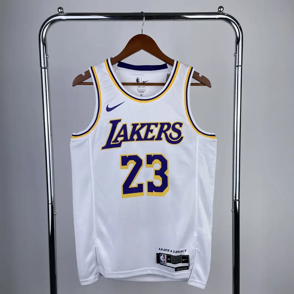 Temporada 23 Los Angeles Lakers cuello redondo blanco n.º 23 James