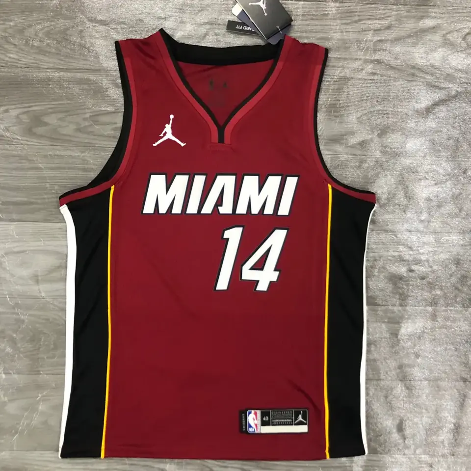 Temporada 21 Heat tema Jordan cuello en V granate número 14 Herro