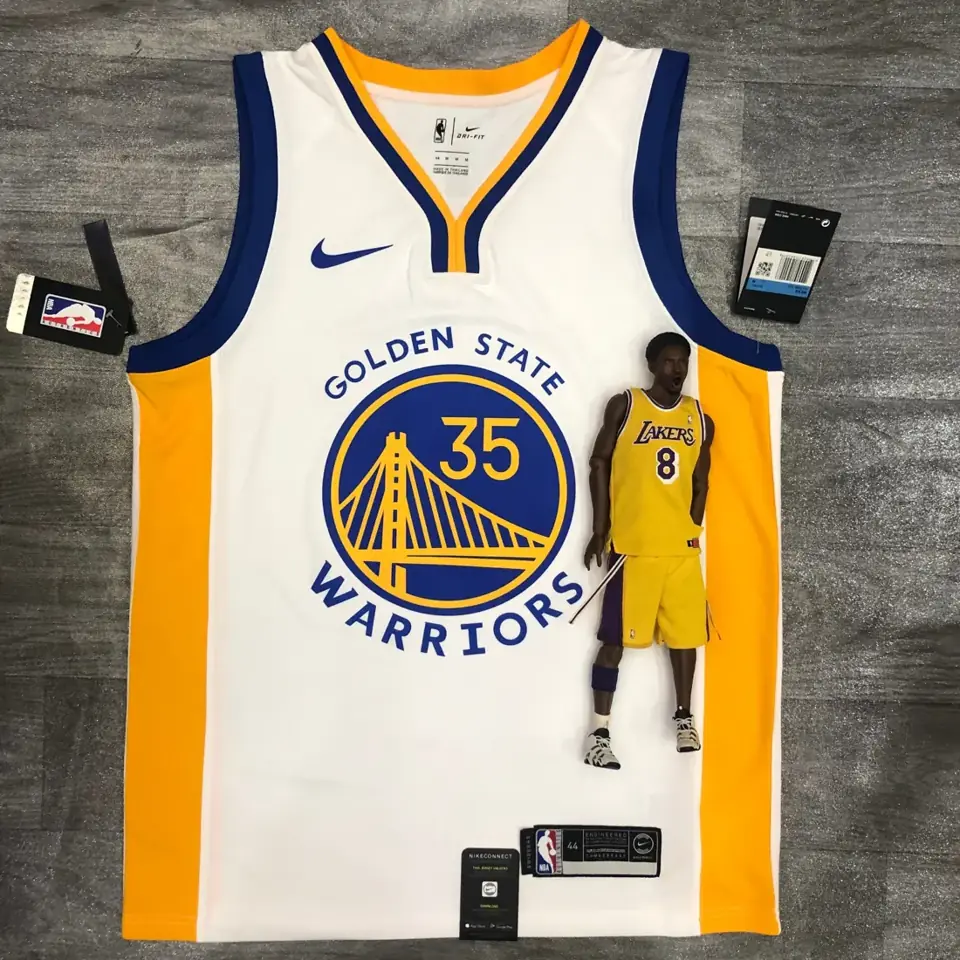 Temporada 20 Warriors cuello en V blanco nº 35 Durant