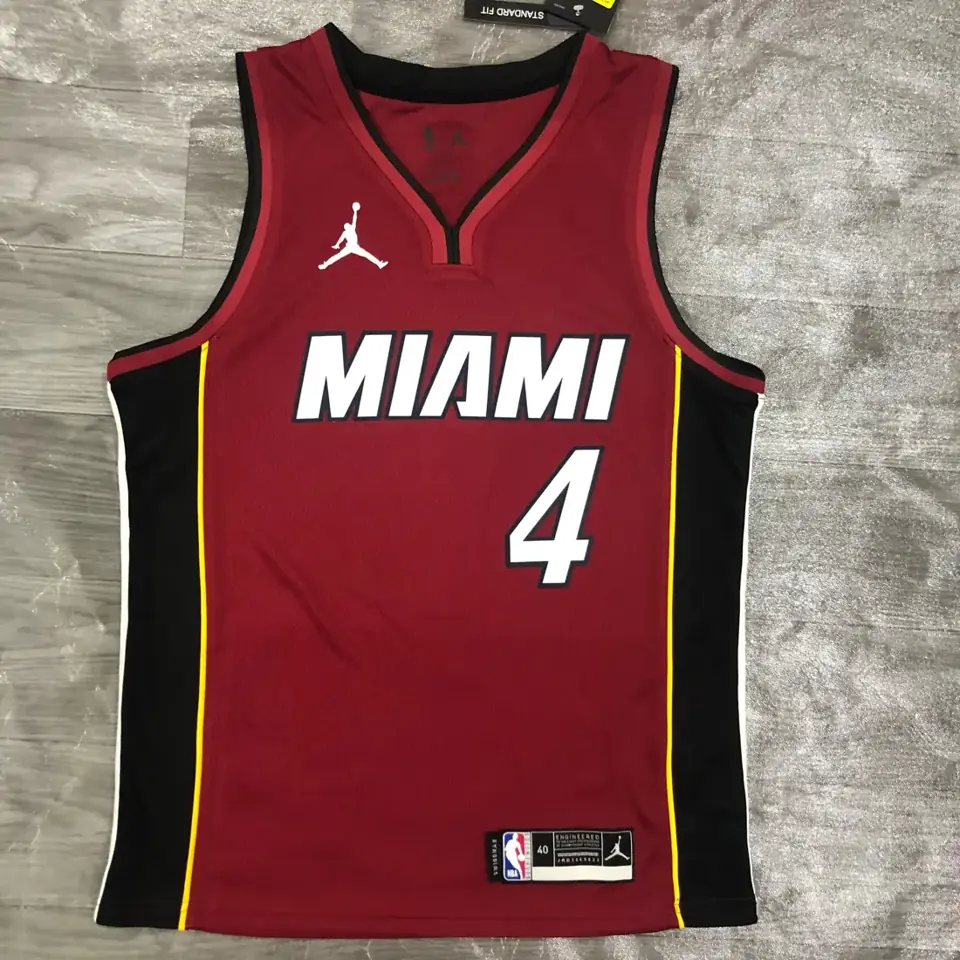 Temporada 21 Miami Heat temática Jordan cuello en V granate nº 4 Oladipo