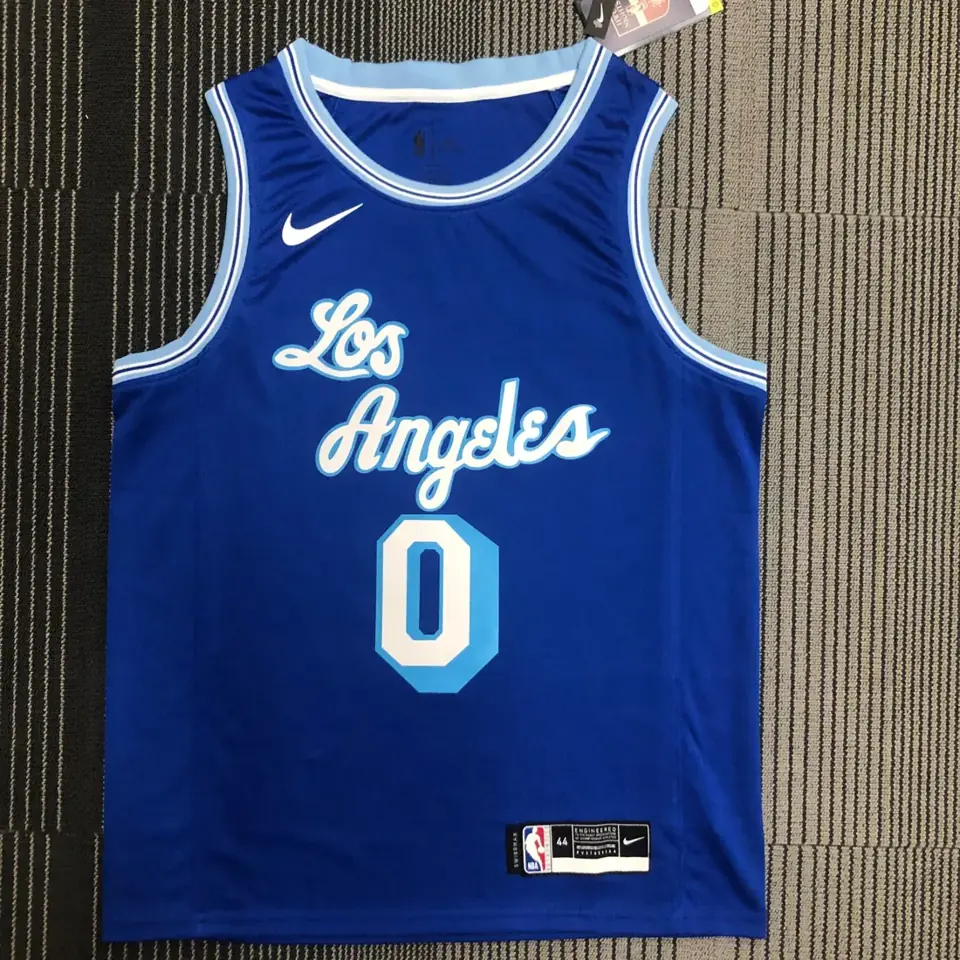 Temporada 21 Lakers retro azul nº 0 Westbrook