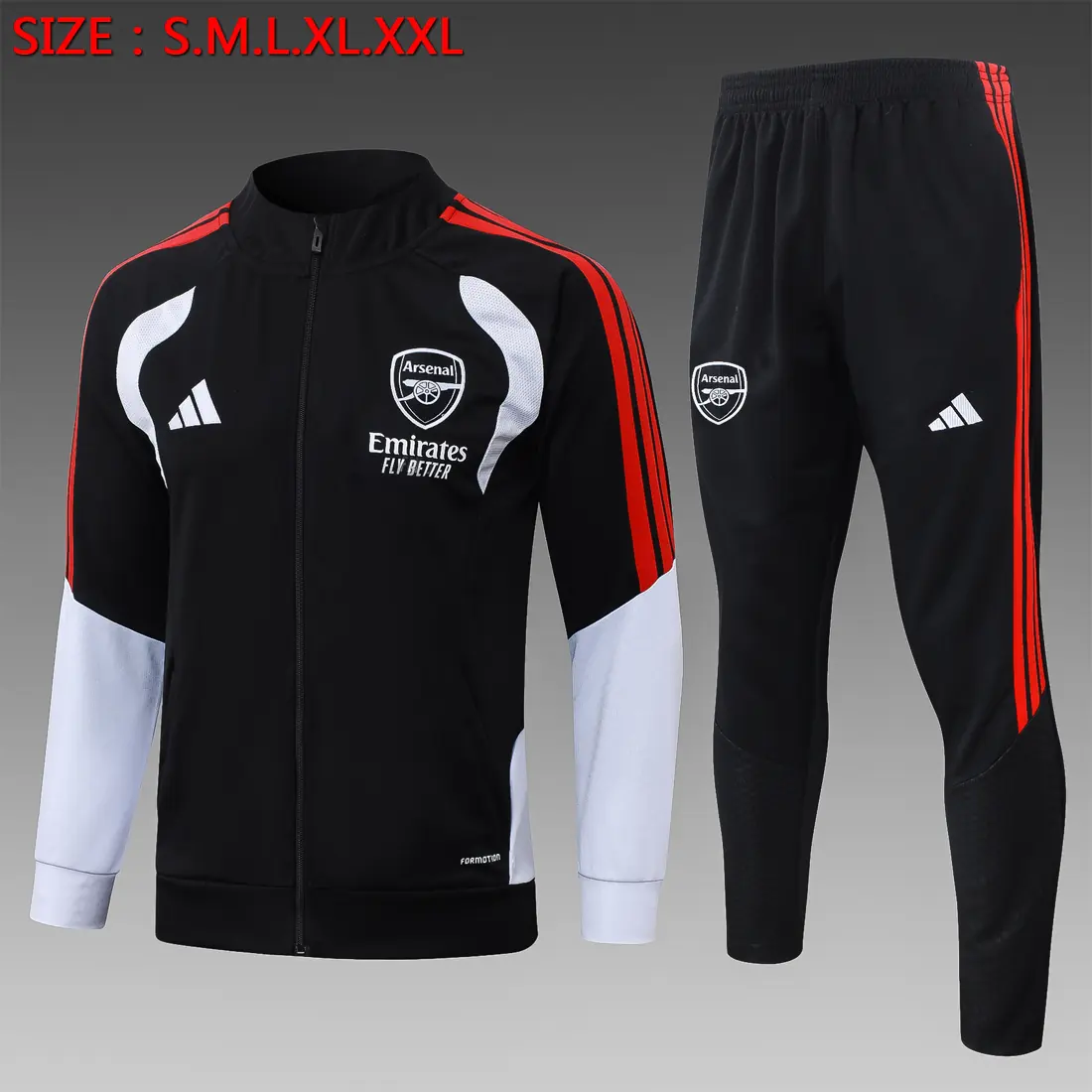 A26022# 2627 cremallera larga Arsenal negro - Arsenal