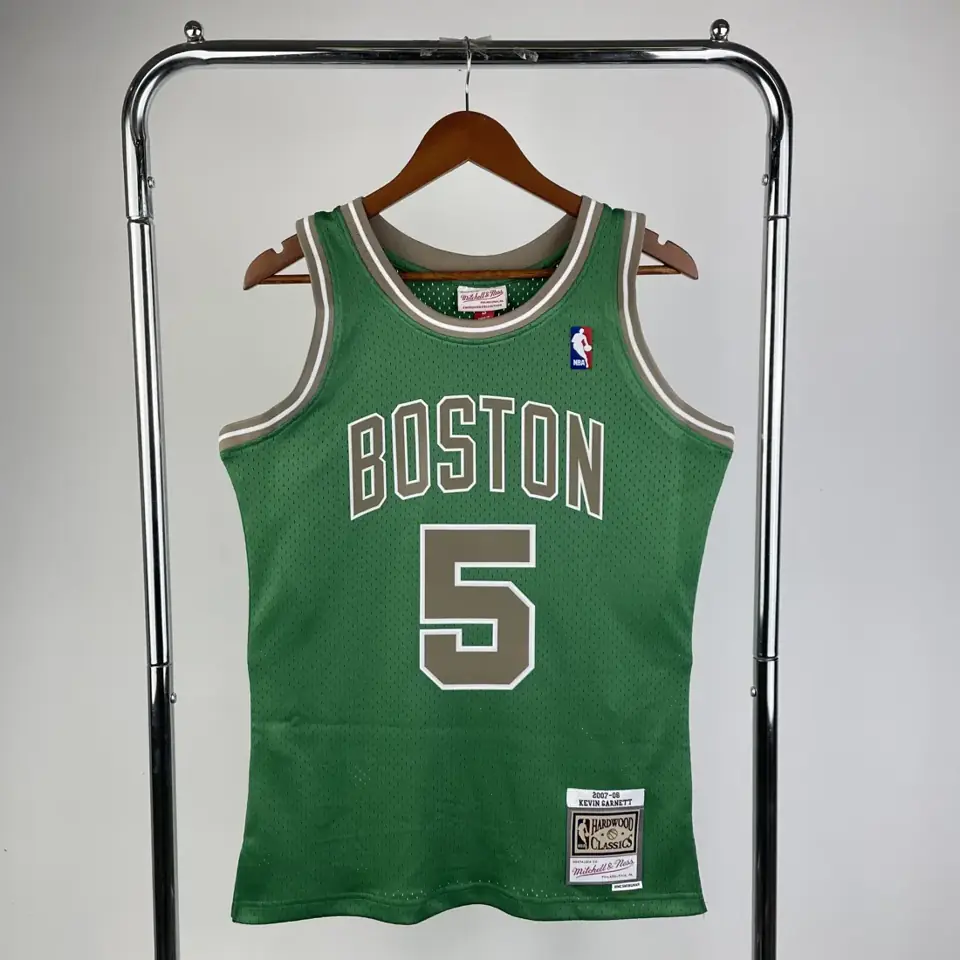 MN camiseta retro termoimpresa: SW Celtics temporada 07/08 San Patricio nº 5 Kevin Garnett