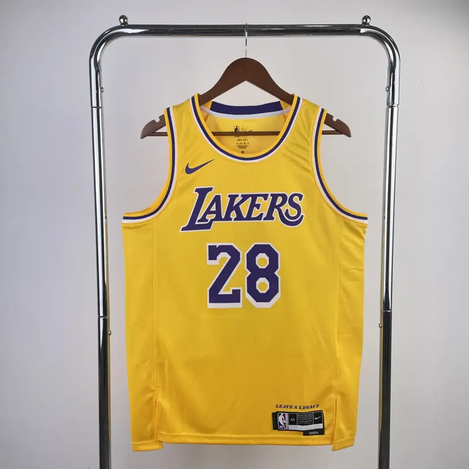 Personalizado sin cambios ni devoluciones: temporada 23 Los Angeles Lakers amarillo nº28 Hachimura