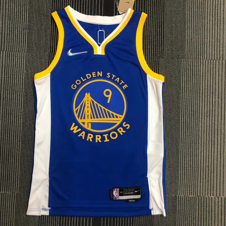 75 aniversario Warriors cuello en V azul número 9 Iguodala