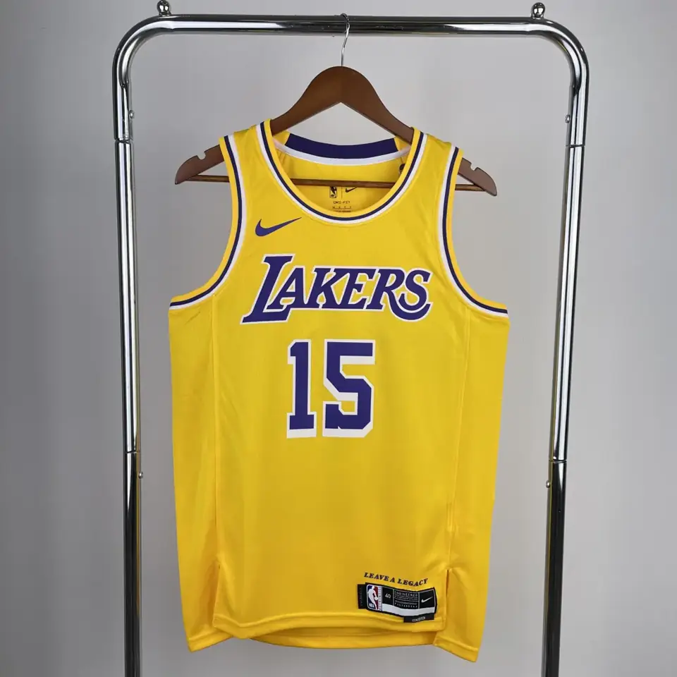 Temporada 23 Lakers cuello redondo amarillo nº 15 Reaves