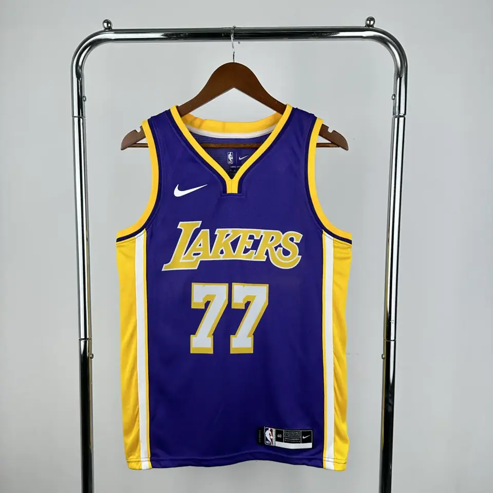 Lakers morado con cuello en V #77 Doncic