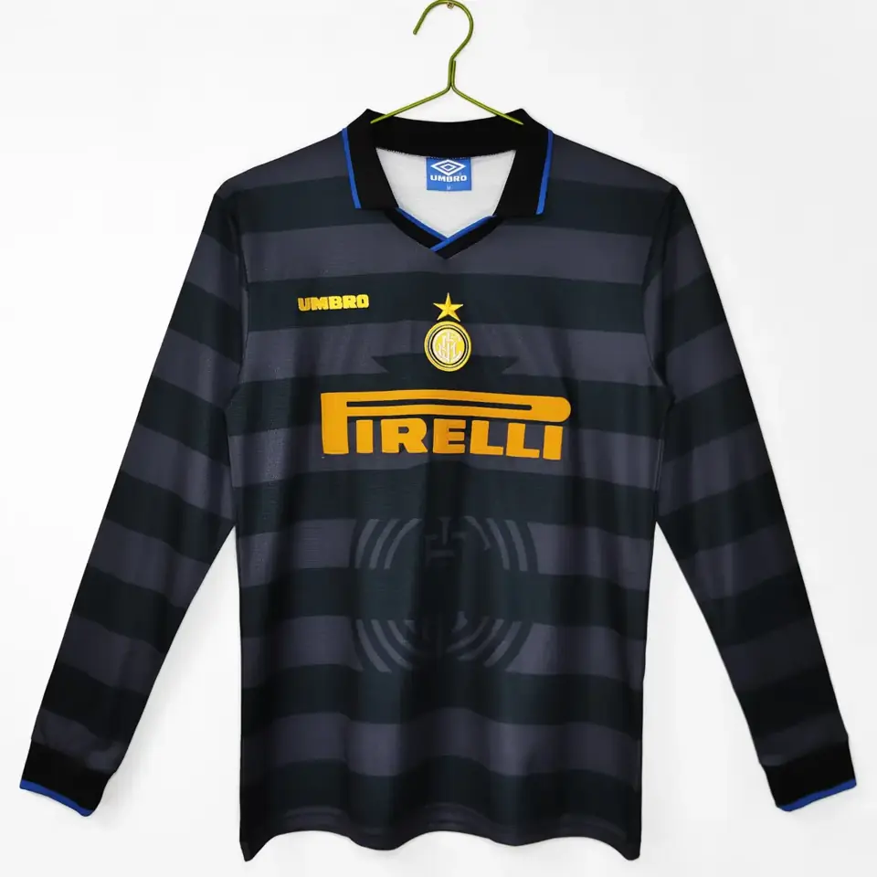 Manga larga: Inter de Milán 1997/98, segunda equipación visitante retro 3B