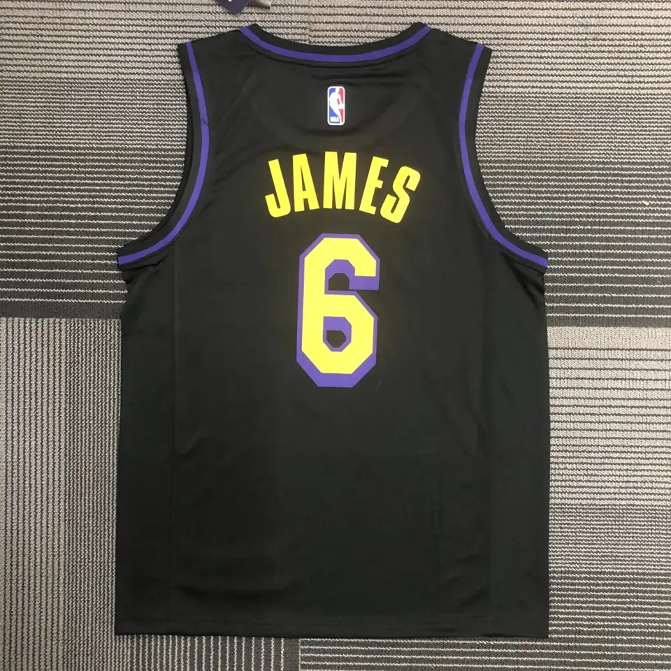 Lakers Noche Latina negra número 6 LeBron James
