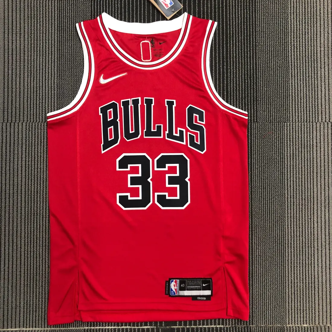 75 aniversario Bulls rojo número 33 Pippen