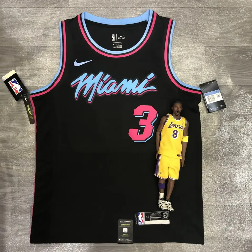 Miami Heat cuello redondo negro nº 3 Wade