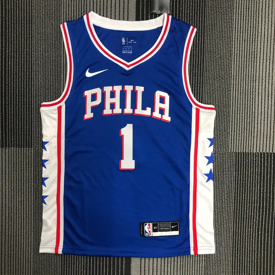 76ers cuello en V azul número 1 Harden