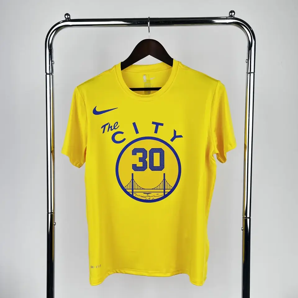 Warriors amarillo tranvía Curry Nº 30 camiseta de manga corta de secado rápido