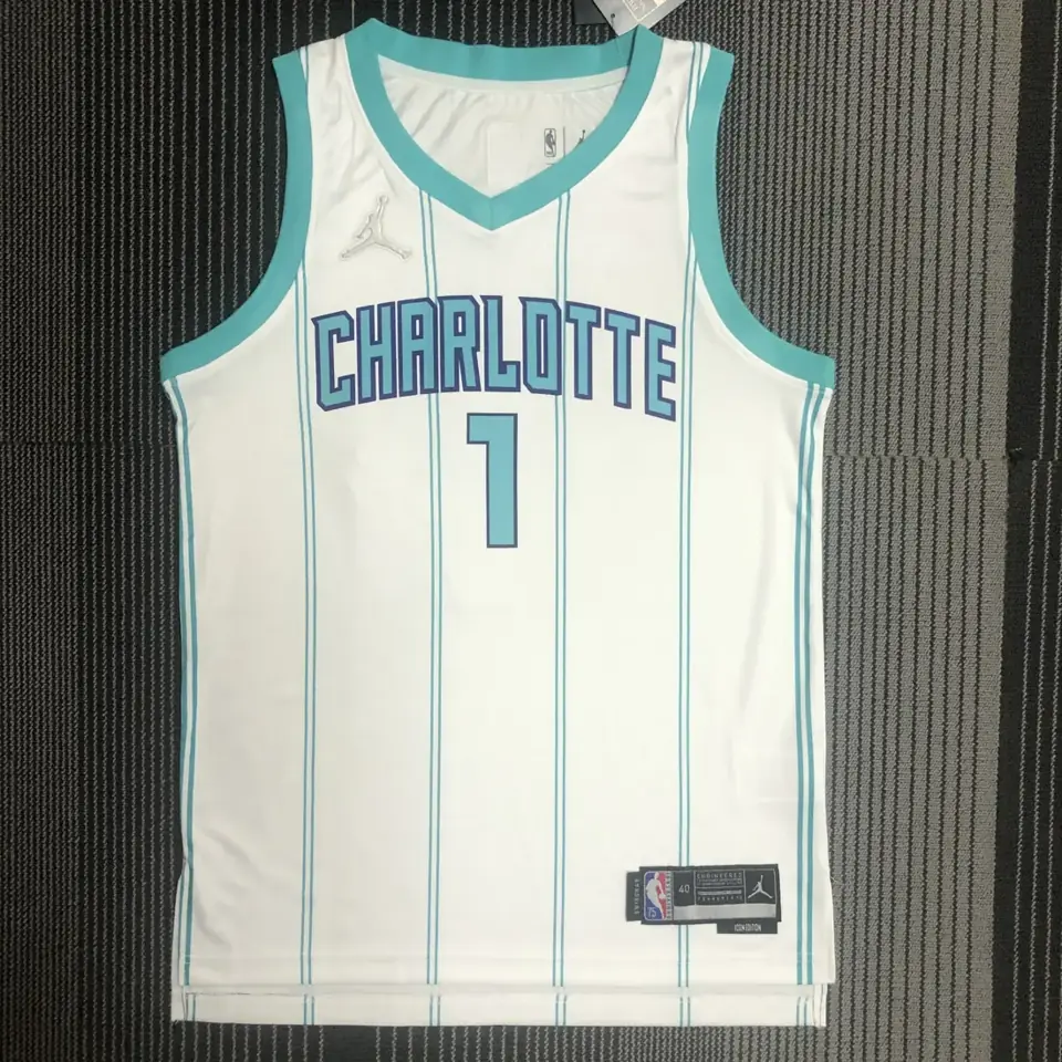 75 aniversario Charlotte Hornets blanco #1 LaMelo Ball
