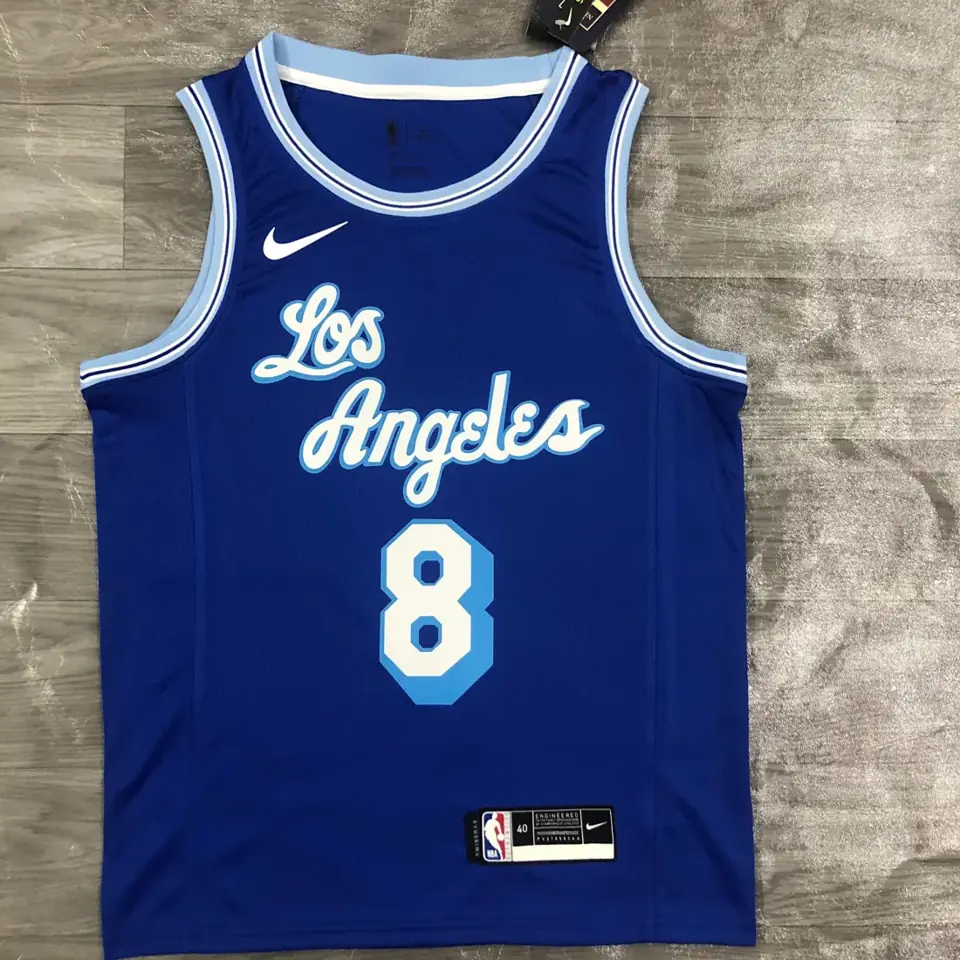 Temporada 21 Lakers retro azul número 8 Kobe
