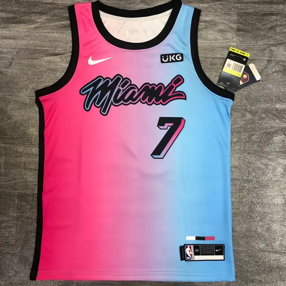 Temporada 21 Miami Heat camiseta Edición Ciudad con degradado n.º 7 Goran Dragić