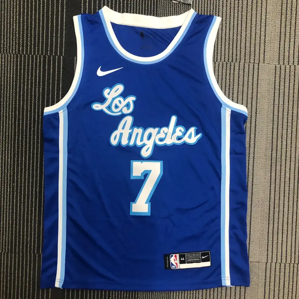 Los Lakers Noche Latina (cuello alto) azul número 7 Anthony