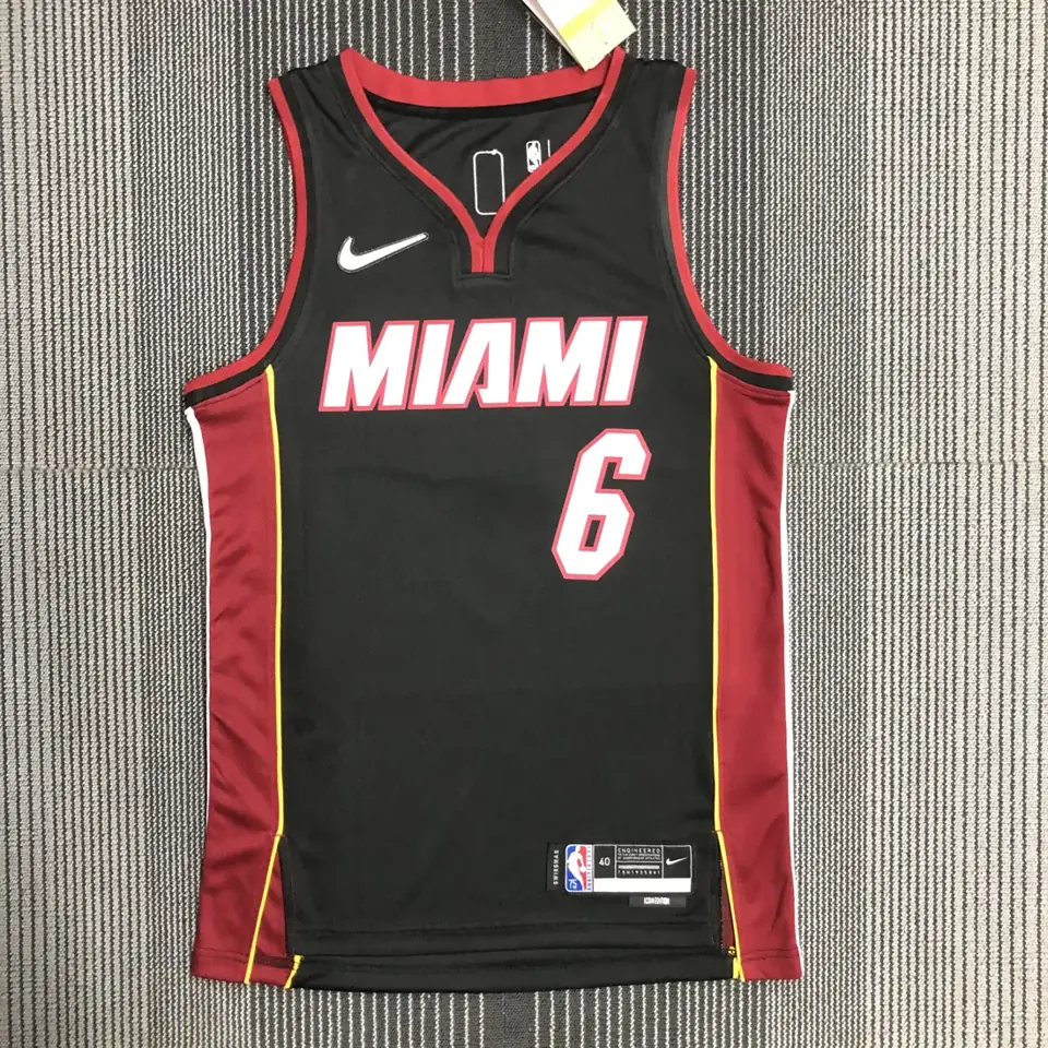 75 aniversario Miami Heat negro #6 LeBron James