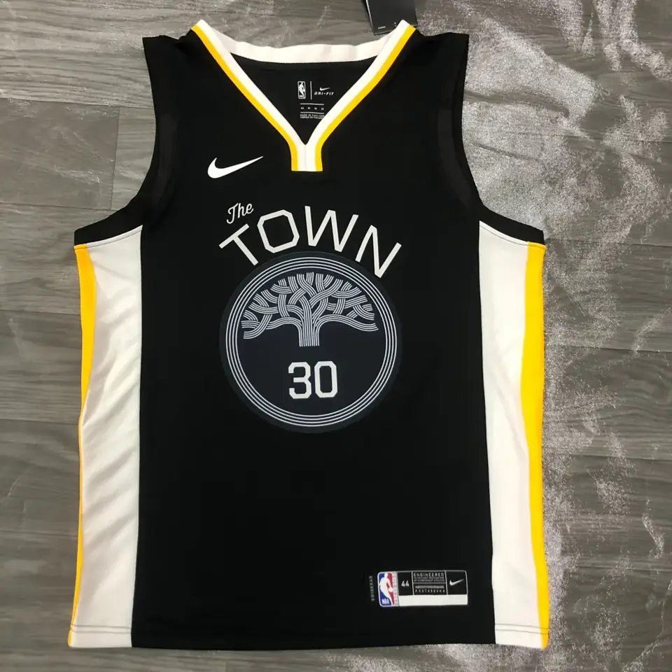 Temporada 19 Golden State Warriors Edición Ciudad negro cuello en V nº 30 Stephen Curry