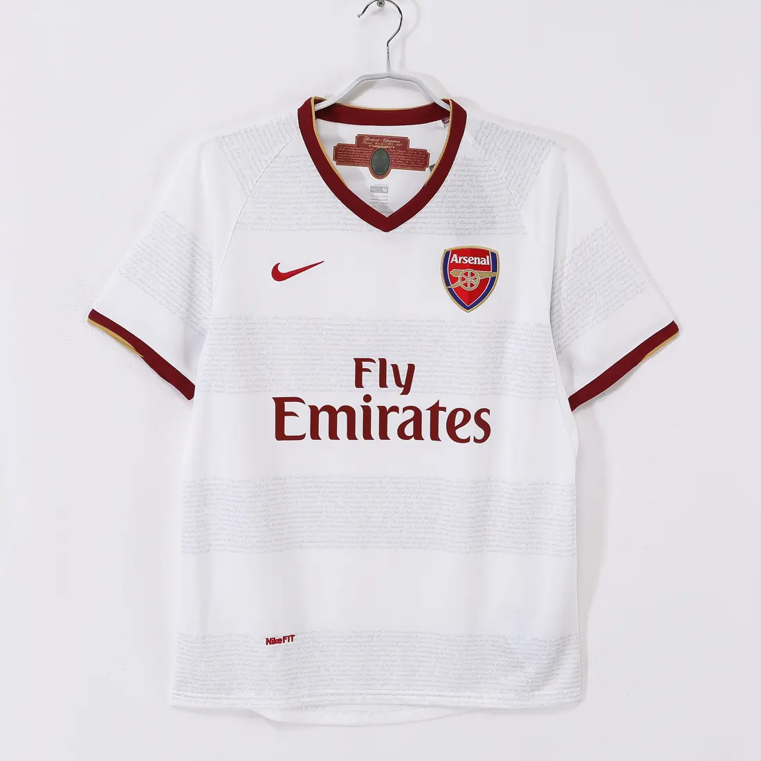 Temporada 2007/08 Arsenal visitante blanco retro 8A
