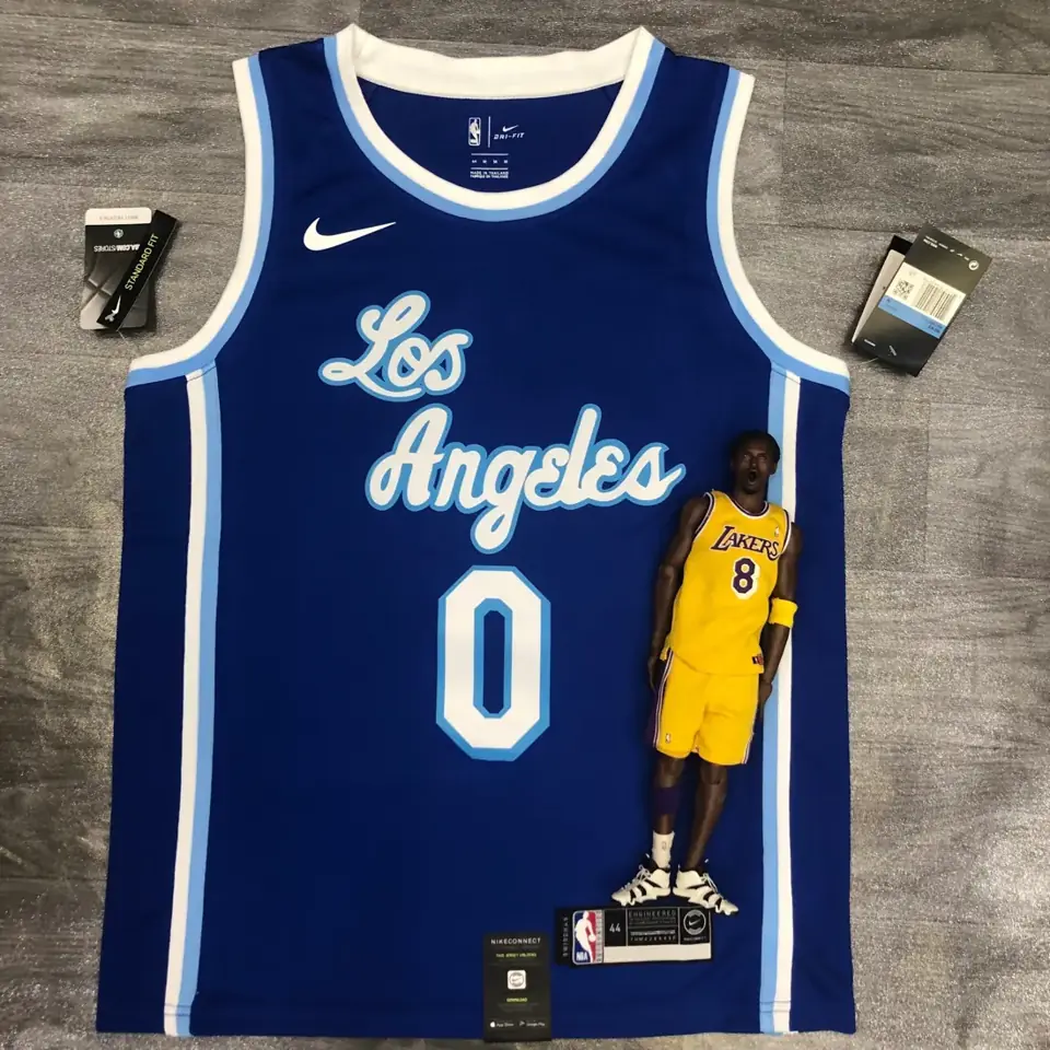 Los Angeles Lakers Noche Latina retro azul número 0 Nick Young