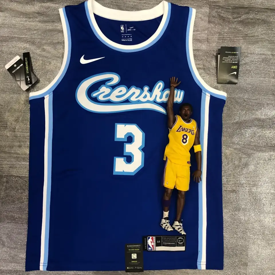 Los Angeles Lakers Noche Latina retro edición colaboración con cantante azul número 3 Anthony Davis