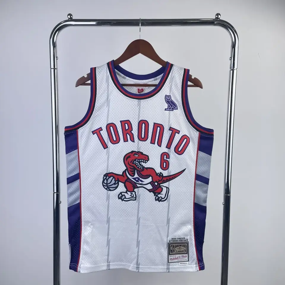 Camiseta retro termoimpresa versión aficionado MN: Toronto Raptors blanco nº6