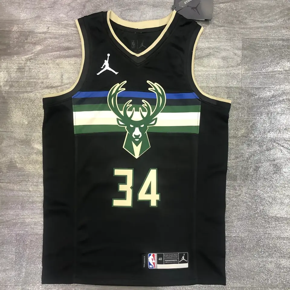Temporada 21 Bucks de Milwaukee Jordan edición limitada, n.º 34 Giannis Antetokounmpo