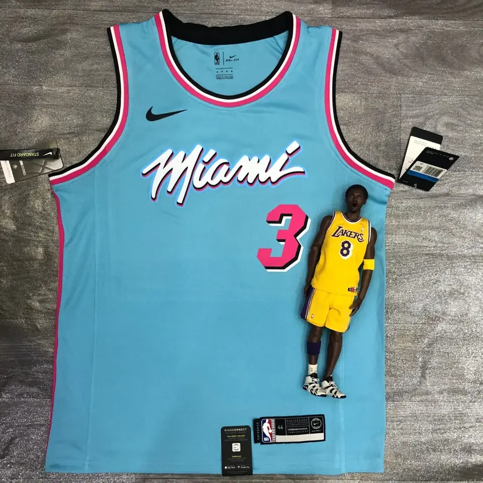 Heat cuello redondo azul nº 3 Dwyane Wade