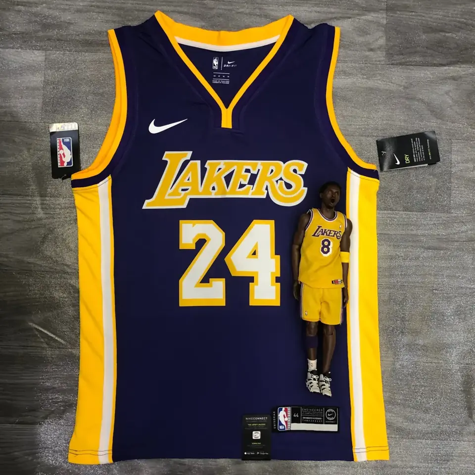Los Angeles Lakers morado cuello en V nº 24 Kobe Bryant