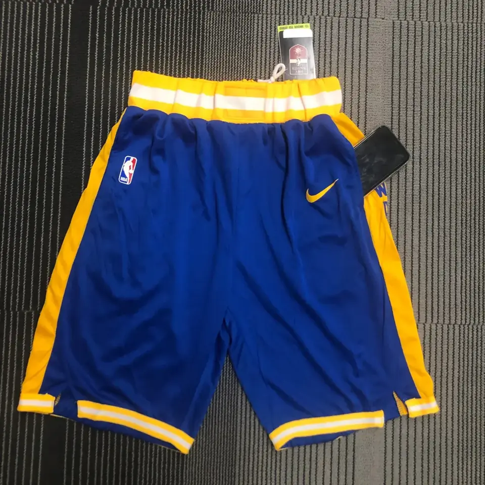 Pantalones cortos azul eléctrico de los Warriors de Golden State