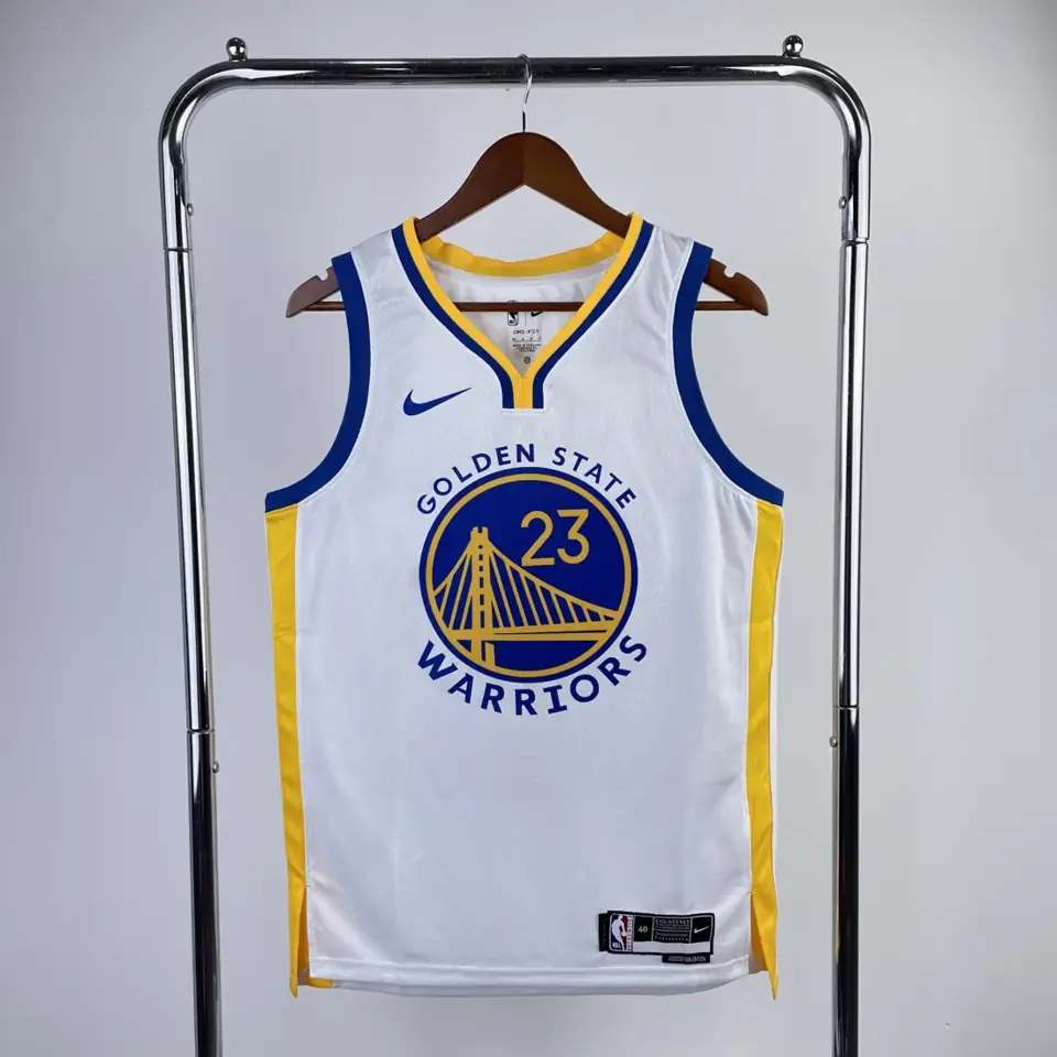 Temporada 23 Warriors cuello en V blanco número 23 Green
